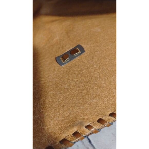 Vintage BOHO Handcrafted Stitched Tooled Leather Saddlebag Purse Floral Design - Picture 10 of 10